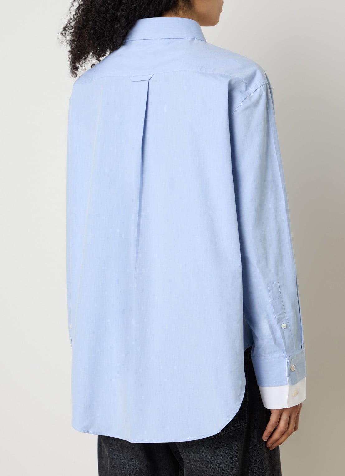 Acne Studios Blouse met kraag - achterkant 3 lichtblauw