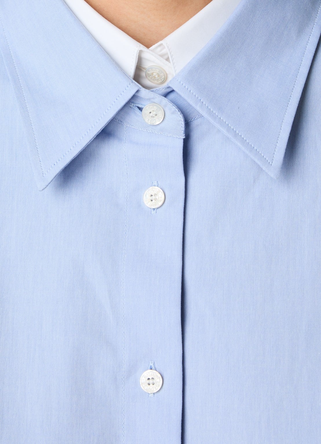 Acne Studios Blouse met kraag - detail 5 lichtblauw