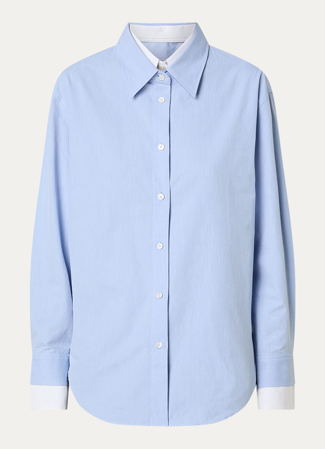 Acne Studios Blouse met kraag - voorkant lichtblauw