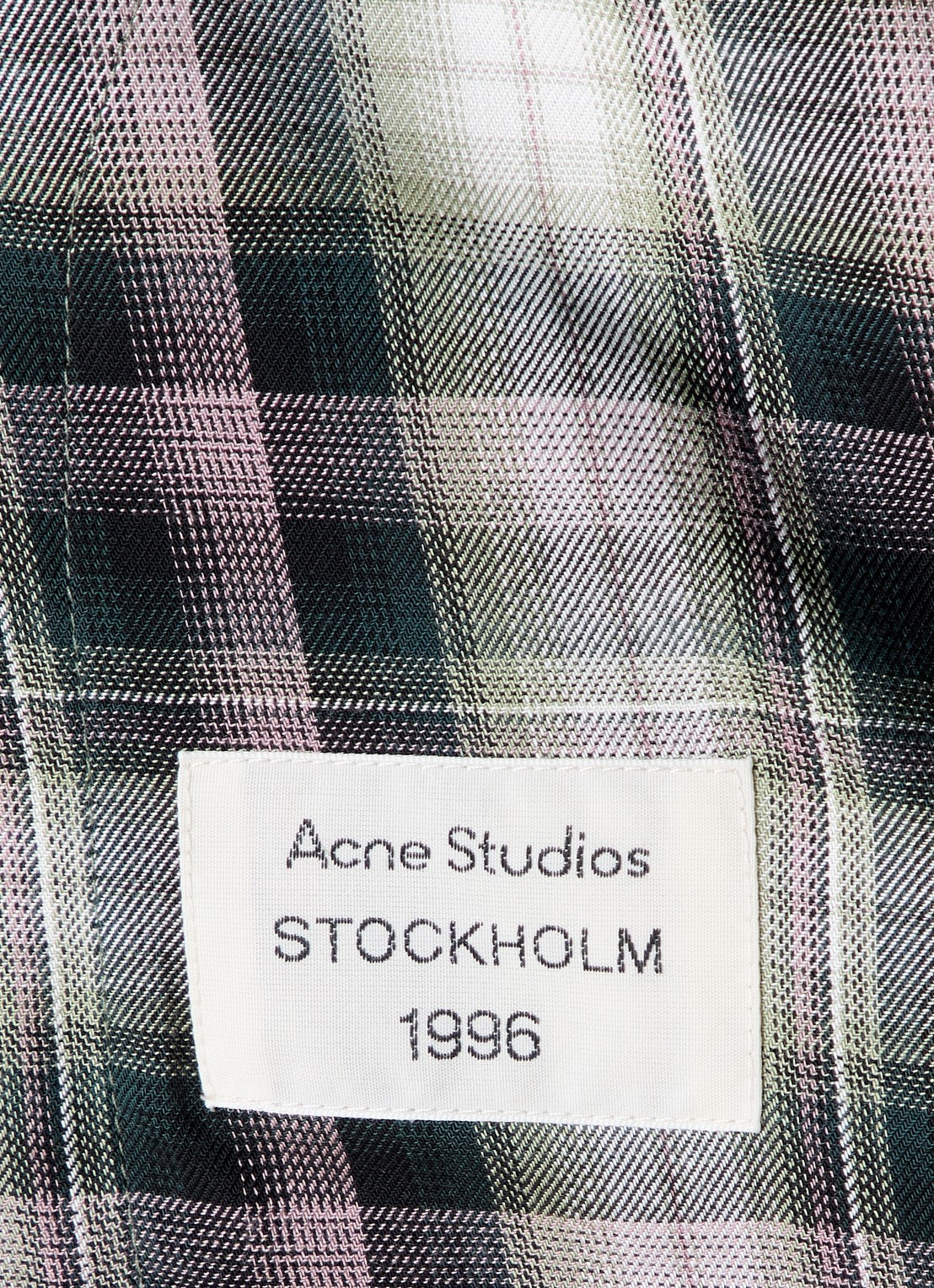 Acne Studios Blouse met ruitdessin en capuchon - detail 3 zwart