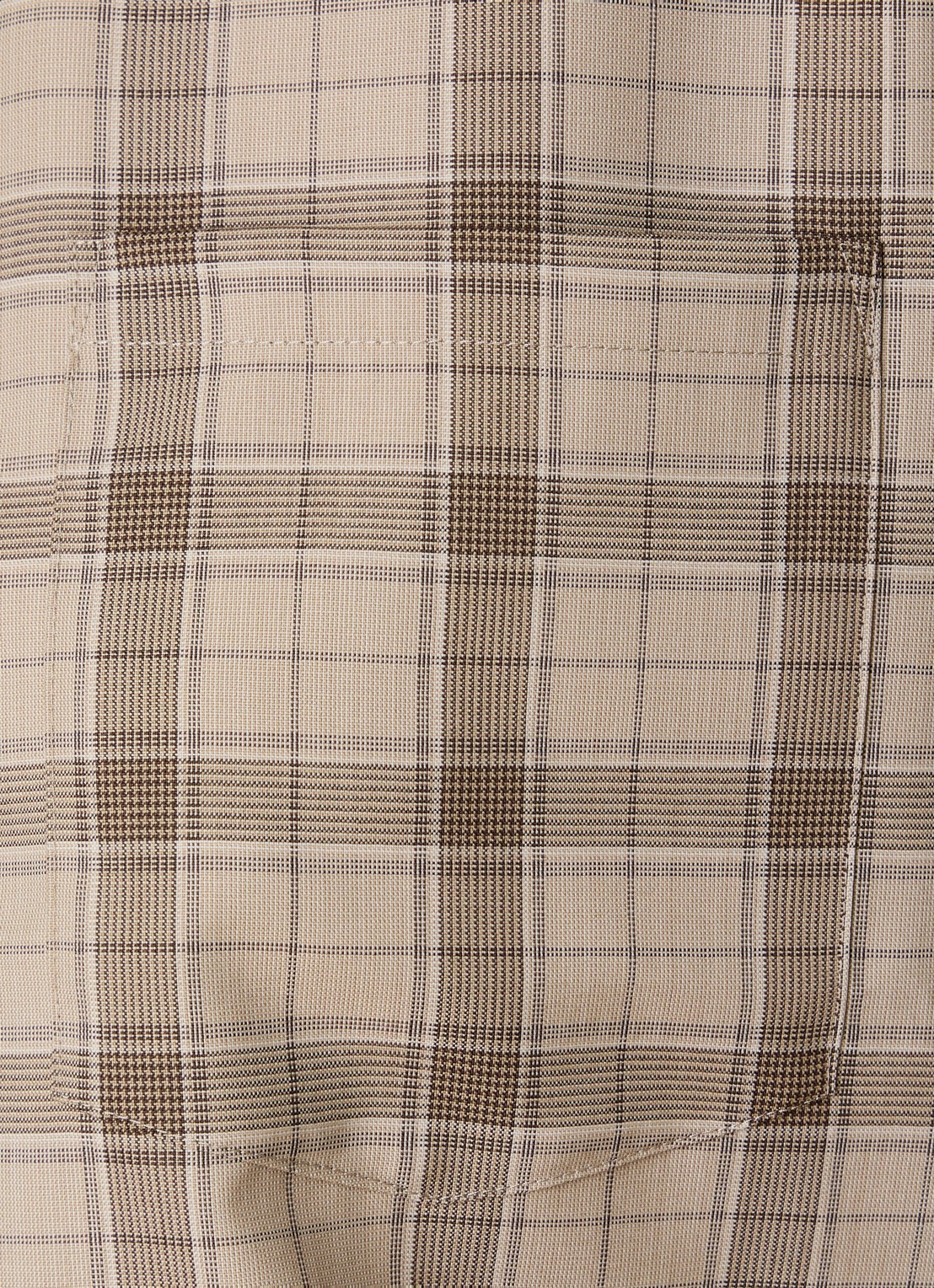Acne Studios Blouse van wol met ruitdessin - detail 3 zand
