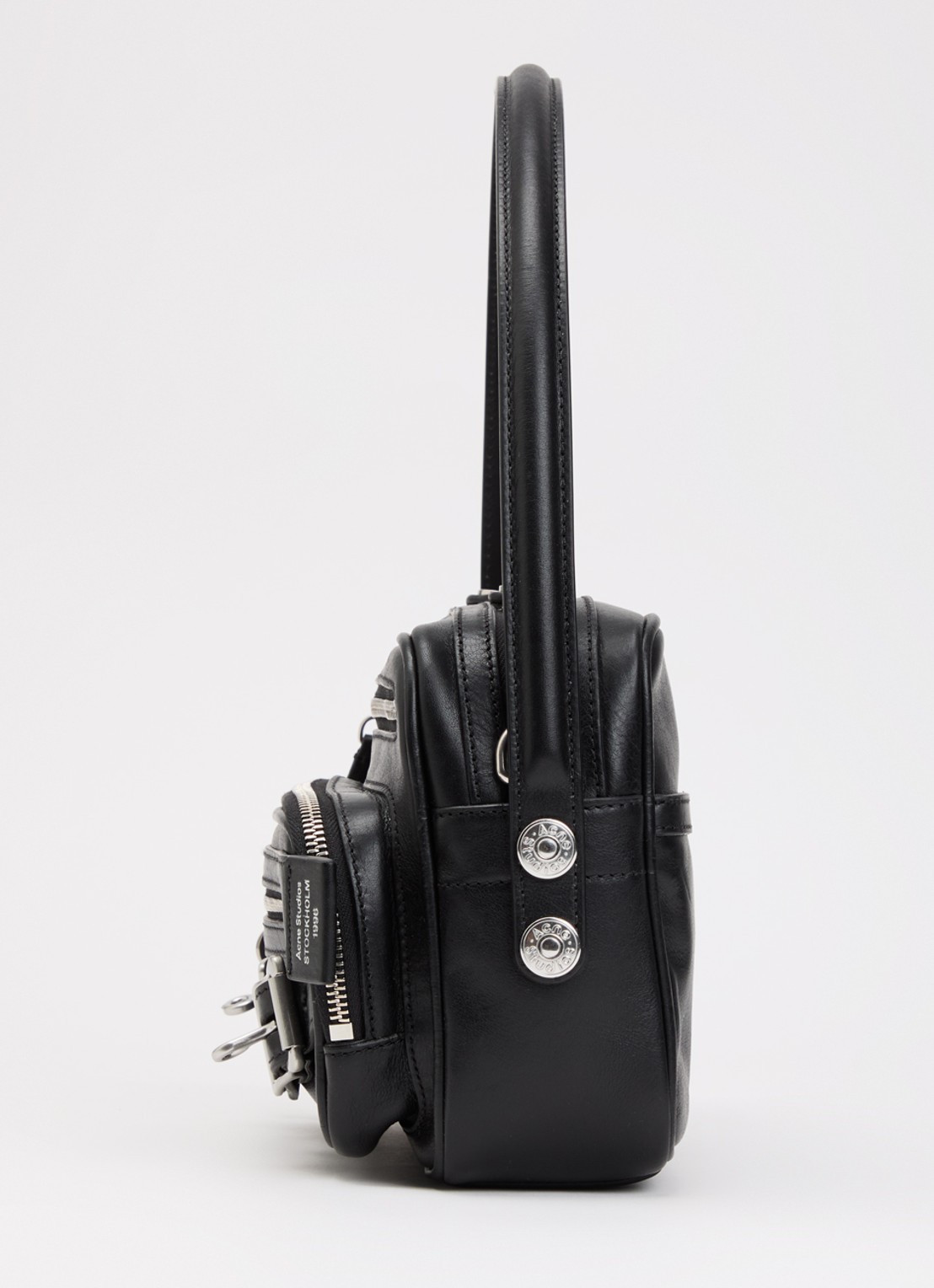 Acne Studios Camero Party Belts handtas van kalfsleer met afneembare schouderriem  - detail 2 zwart