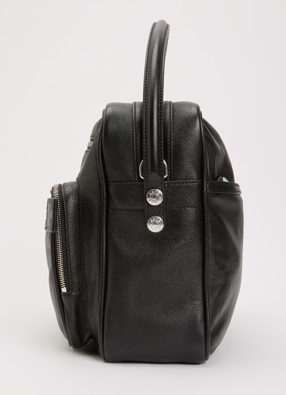 Acne Studios Camero schoudertas van kalfsleer - detail 6 zwart