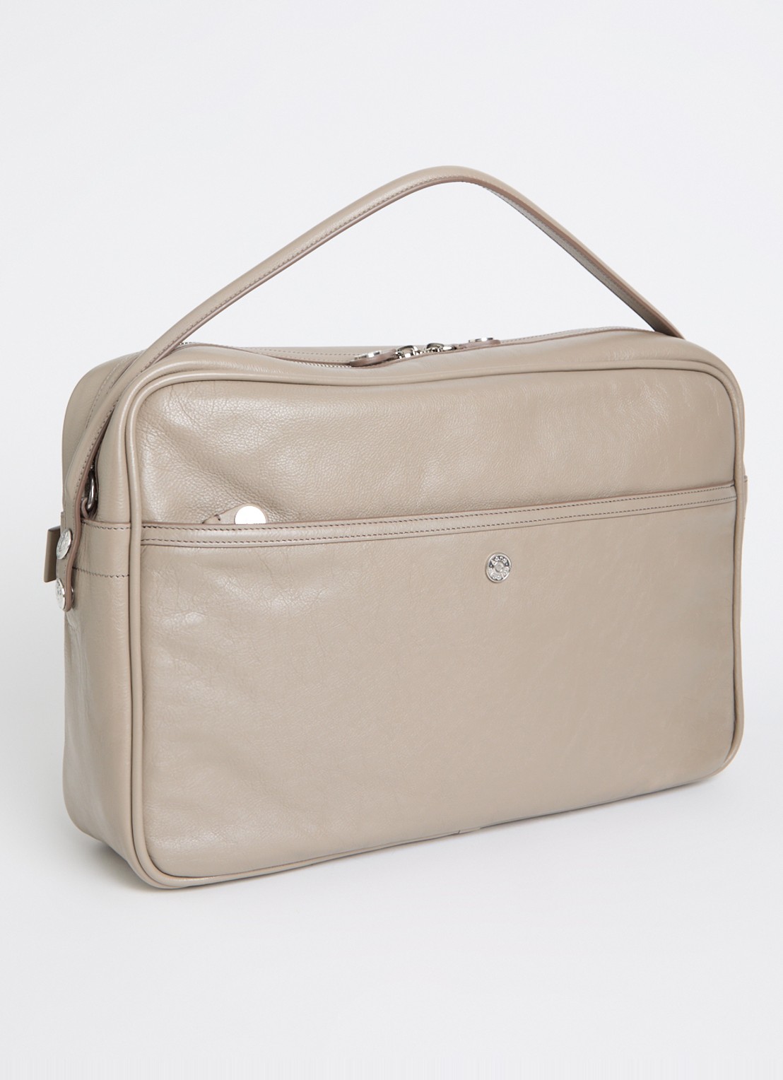 Acne Studios Camero schoudertas van kalfsleer - achterkant 4 taupe