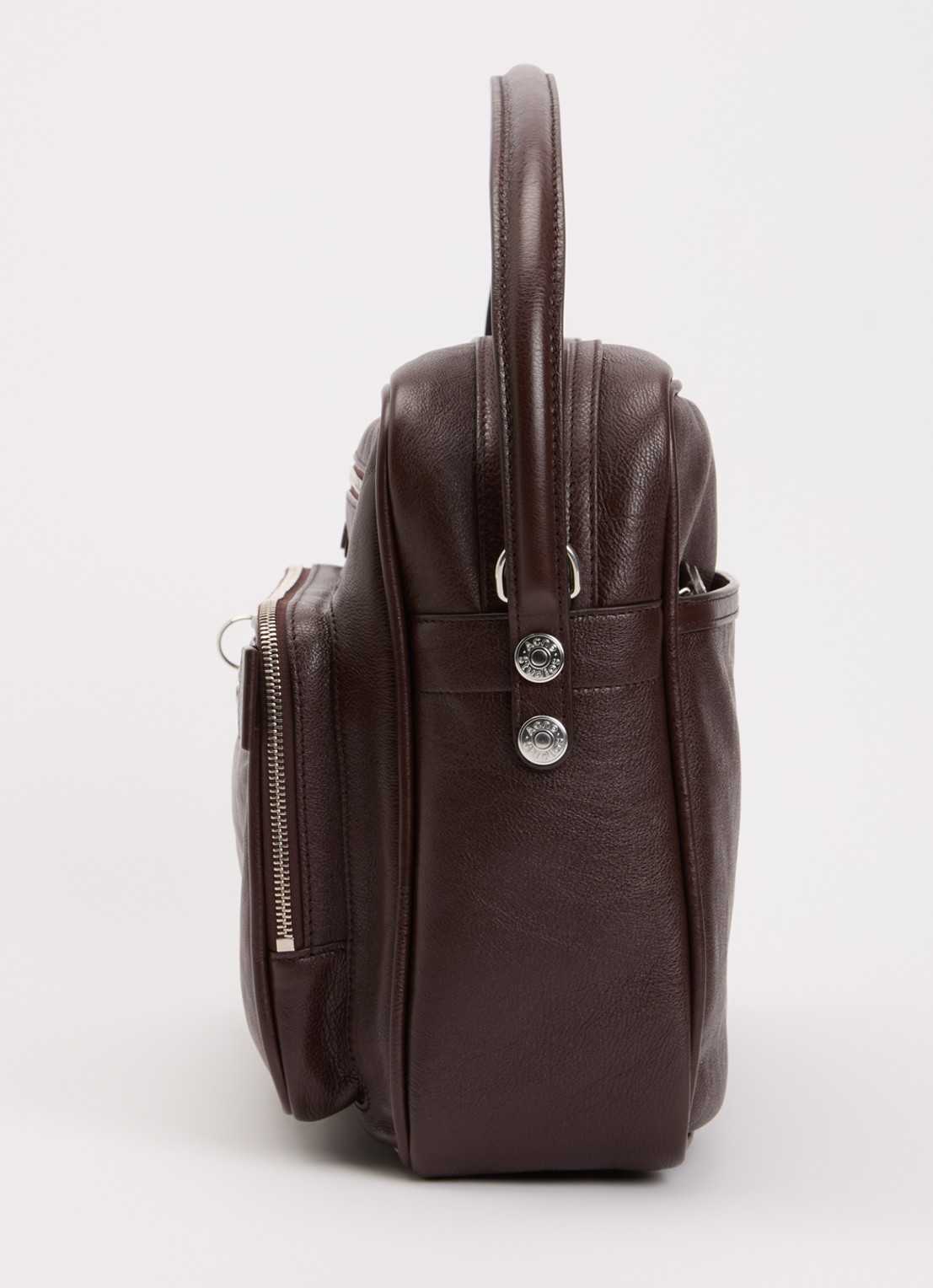 Acne Studios Camero schoudertas van kalfsleer - detail 2 chocoladebruin