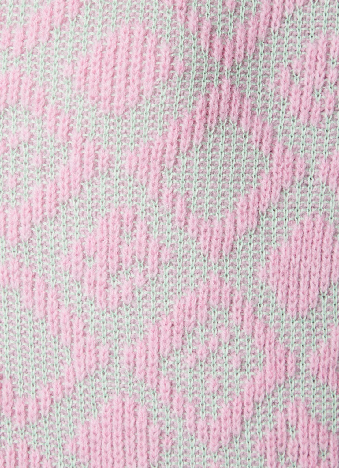 Acne Studios Fijngebreid vest in wolblend met ingebreid patroon - detail 4 roze