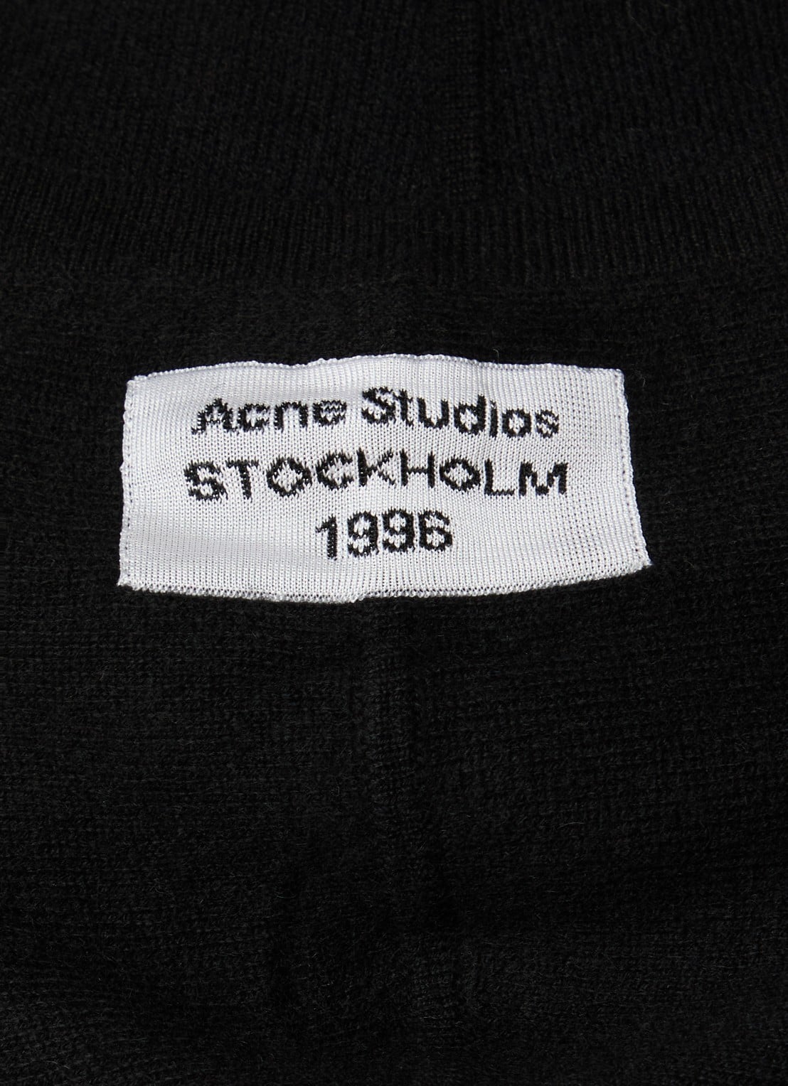 Acne Studios Fijngebreide hoodie in kasjmierblend - detail 2 zwart