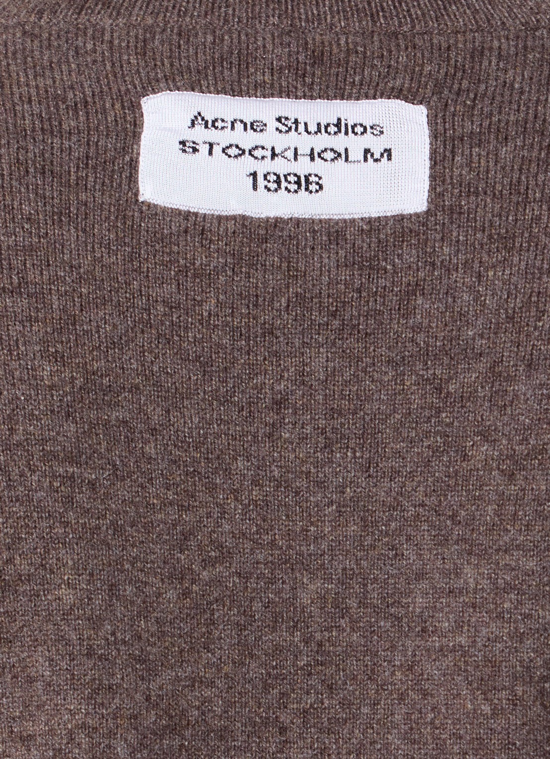 Acne Studios Fijngebreide trui in kasjmierblend - detail 2 bruin