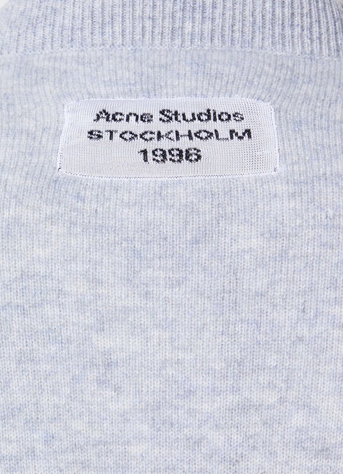 Acne Studios Fijngebreide trui in kasjmierblend - detail 4 grijsmele