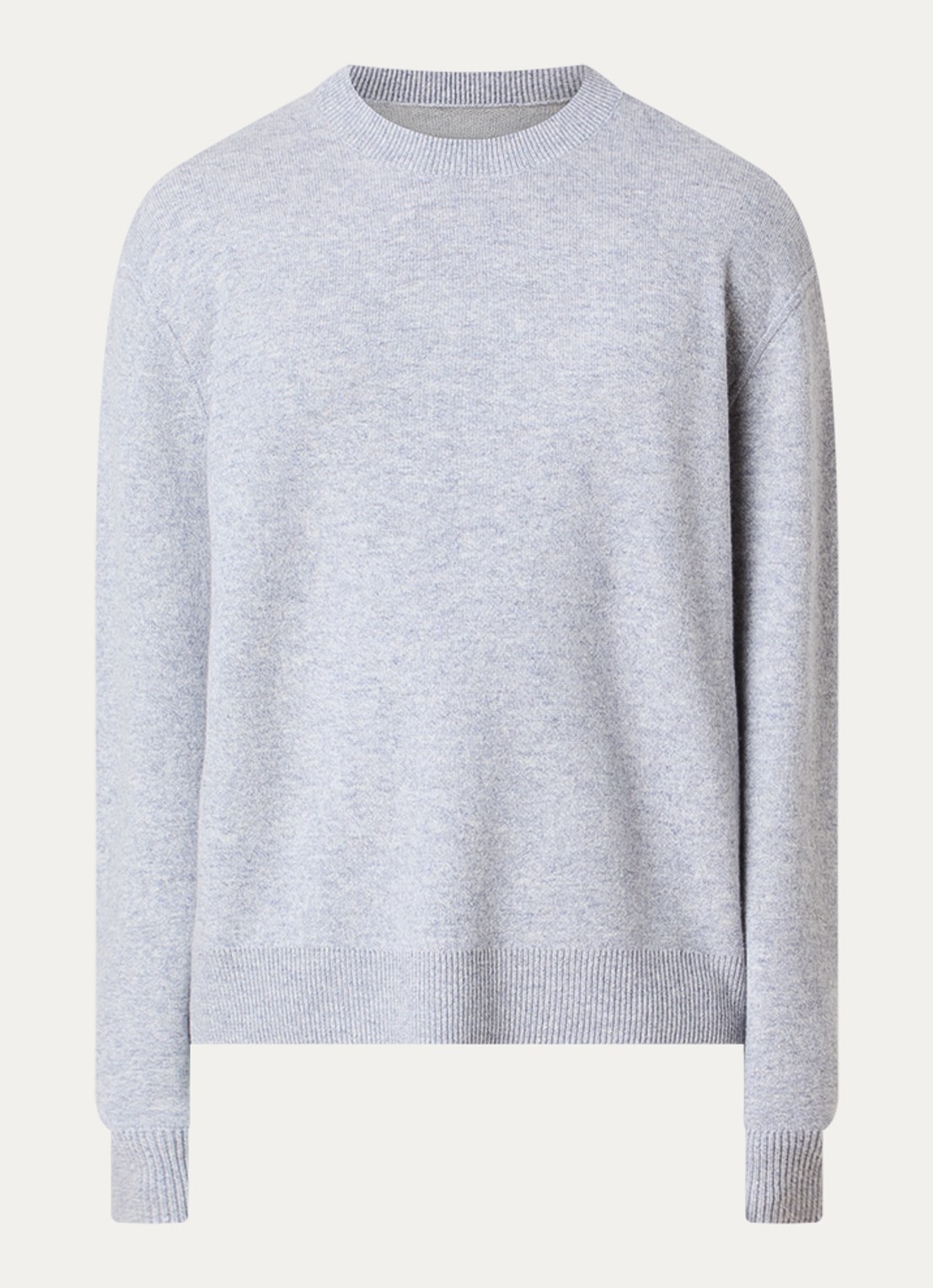 Acne Studios Fijngebreide trui in kasjmierblend - voorkant grijsmele