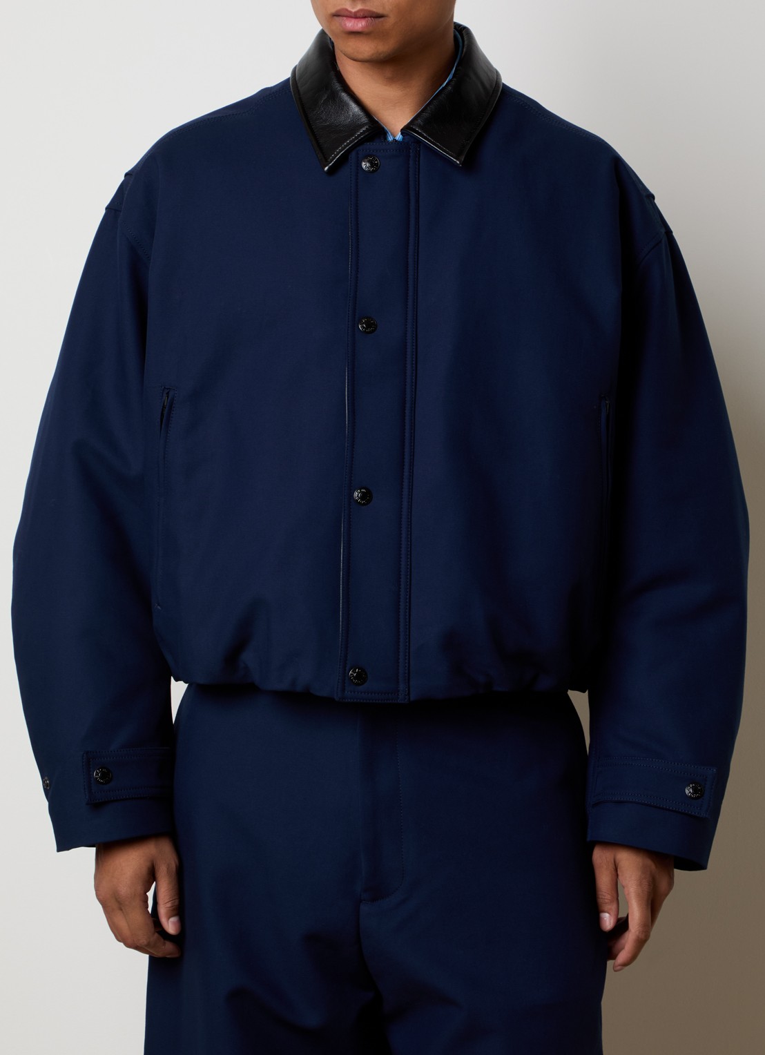 Acne Studios Gewatteerd jack met steekzakken - detail 4 donkerblauw