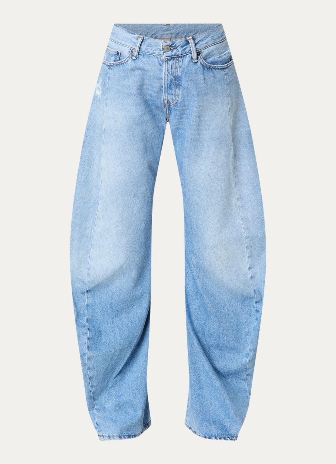 Acne Studios High waist balloon fit jeans met lichte wassing - voorkant 4 indigo