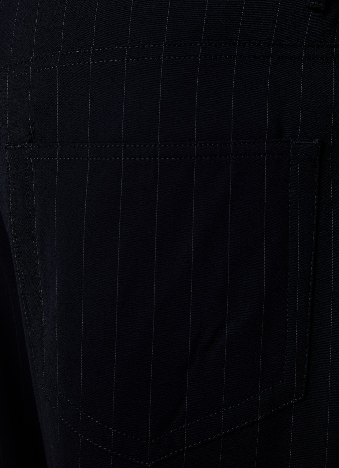 Acne Studios High waist flared fit pantalon met streepprint - detail 3 donkerblauw