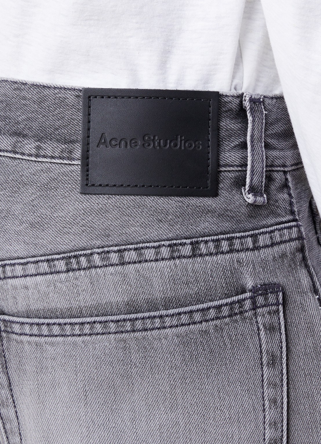 Acne Studios High waist loose fit jeans met gekleurde wassing - detail 3 grijs