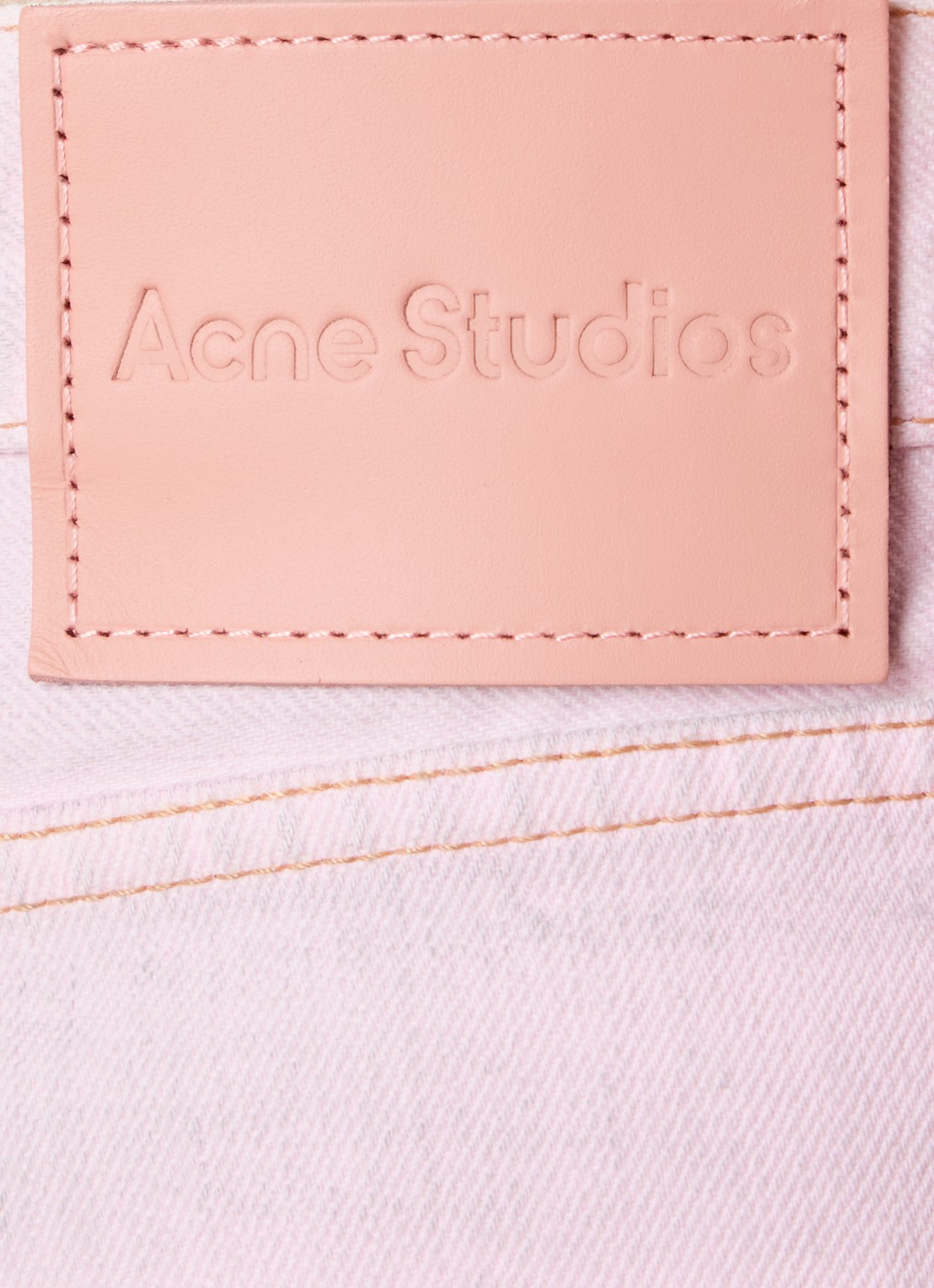 Acne Studios High waist straight leg jeans met gekleurde wassing - detail 3 roze