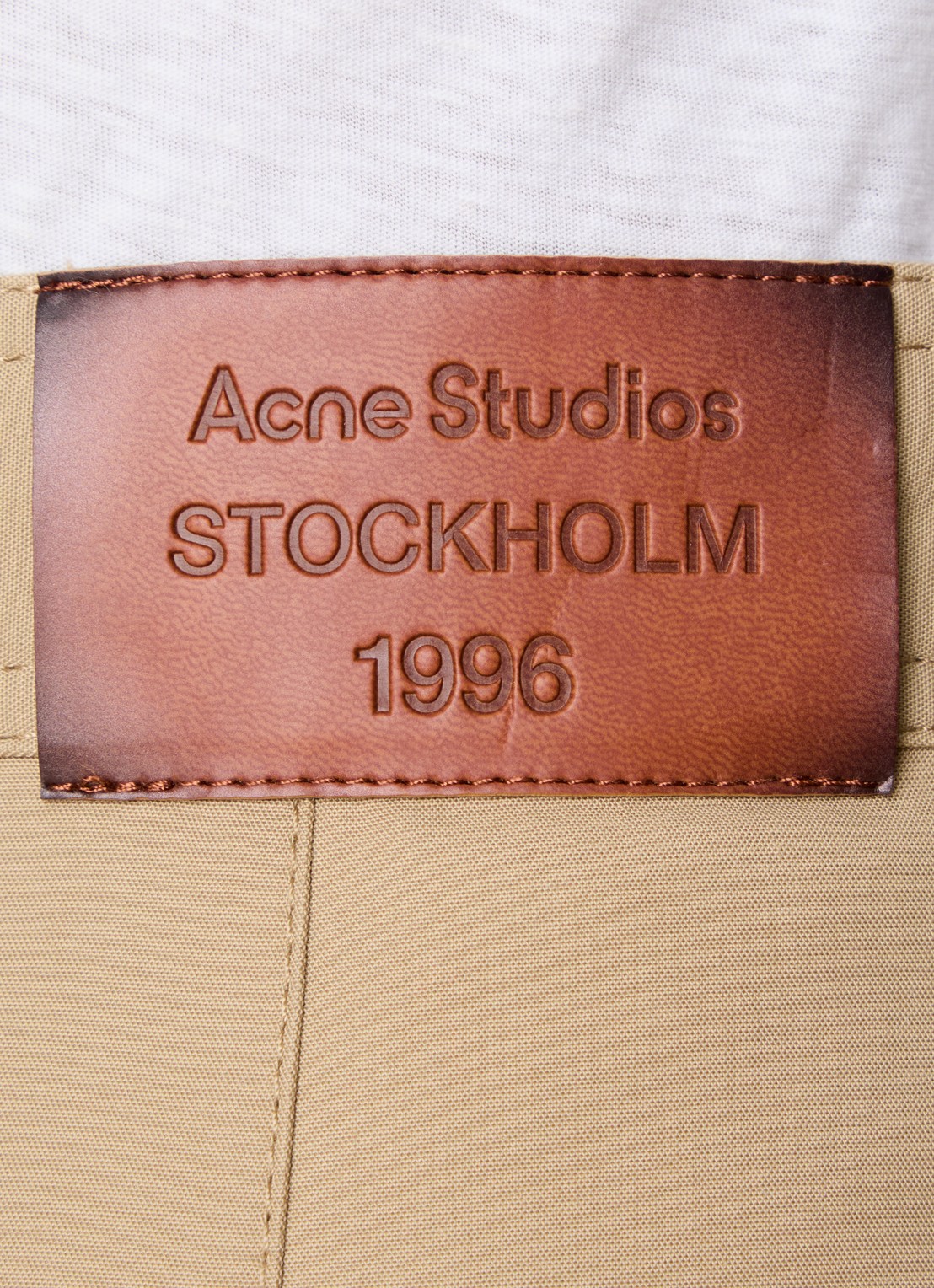 Acne Studios High waist wide fit cargobroek met ritsdetail - detail 6 beige