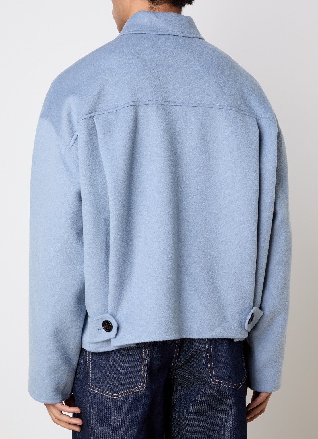 Acne Studios Jack in kasjmierblend met steekzakken - achterkant 4 blauw