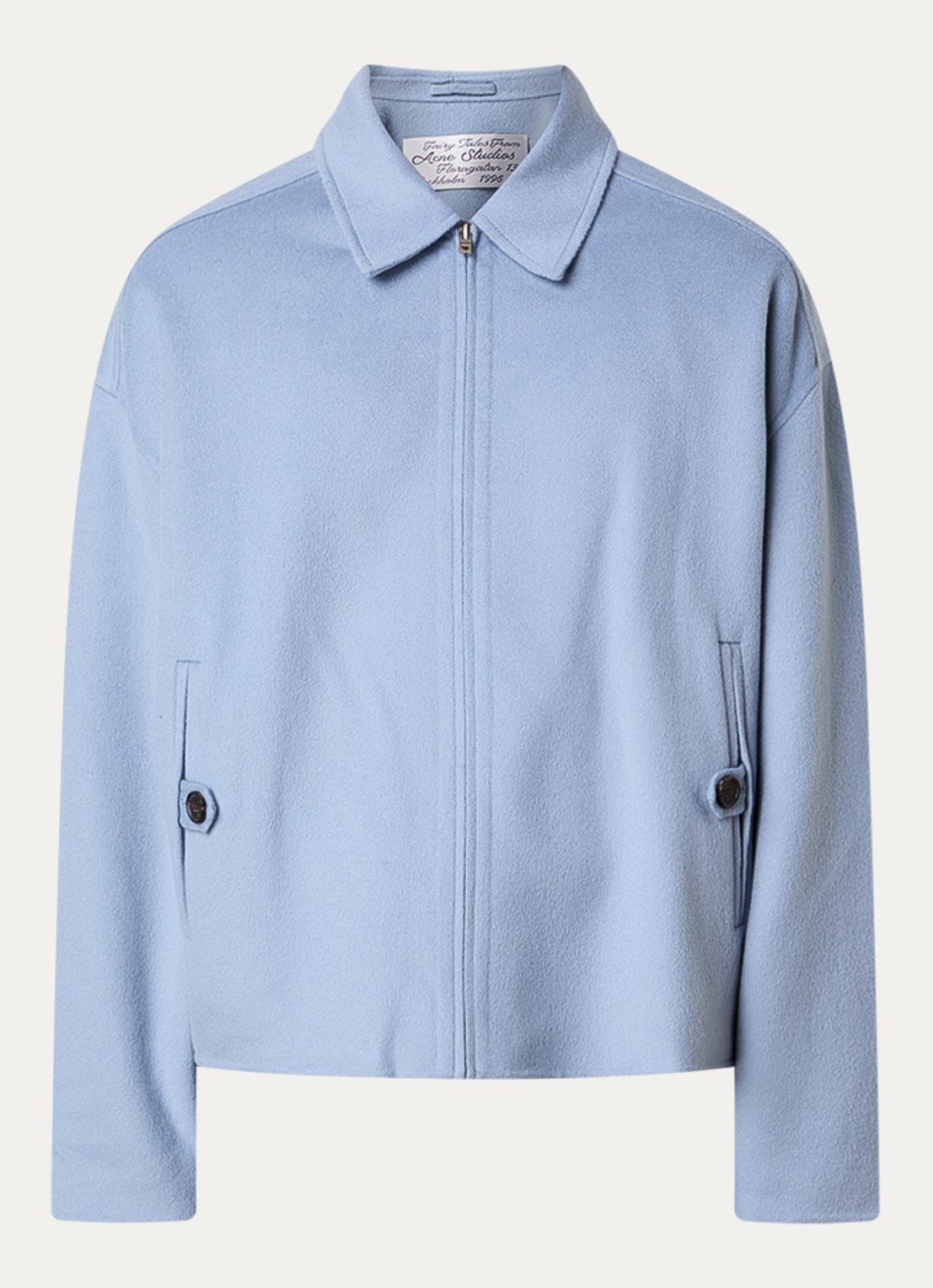 Acne Studios Jack in kasjmierblend met steekzakken - voorkant 5 blauw