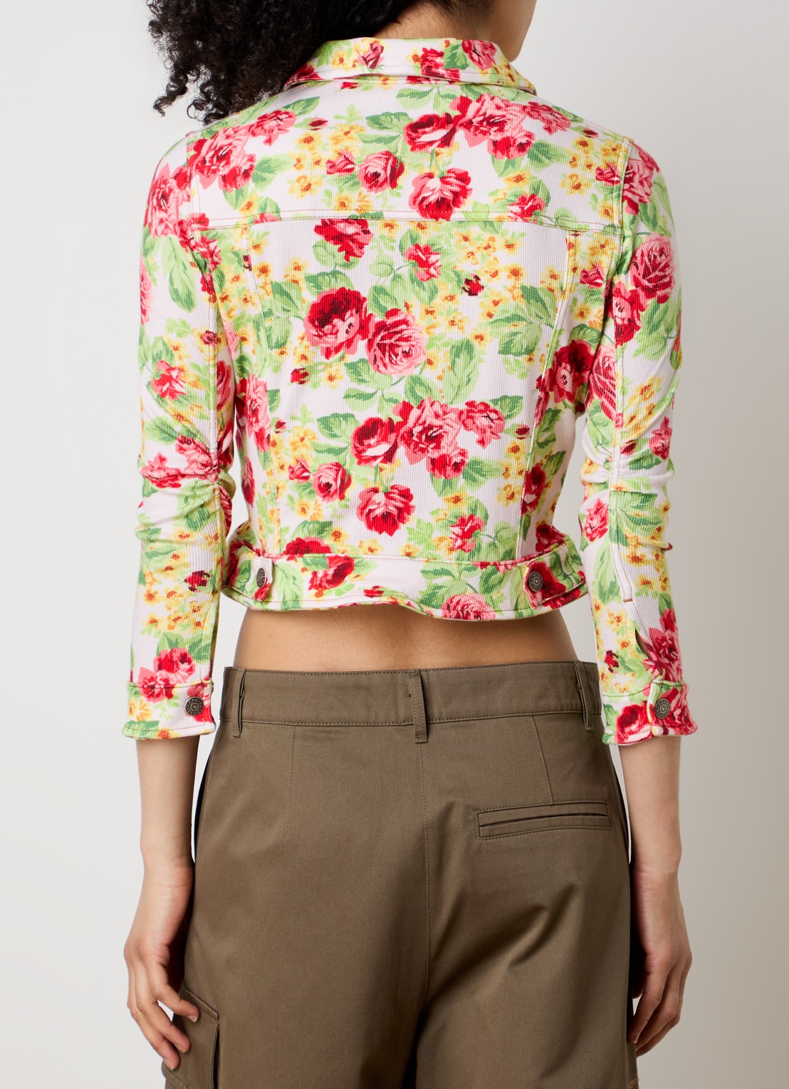 Acne Studios Jack met bloemenprint - achterkant 5 roze