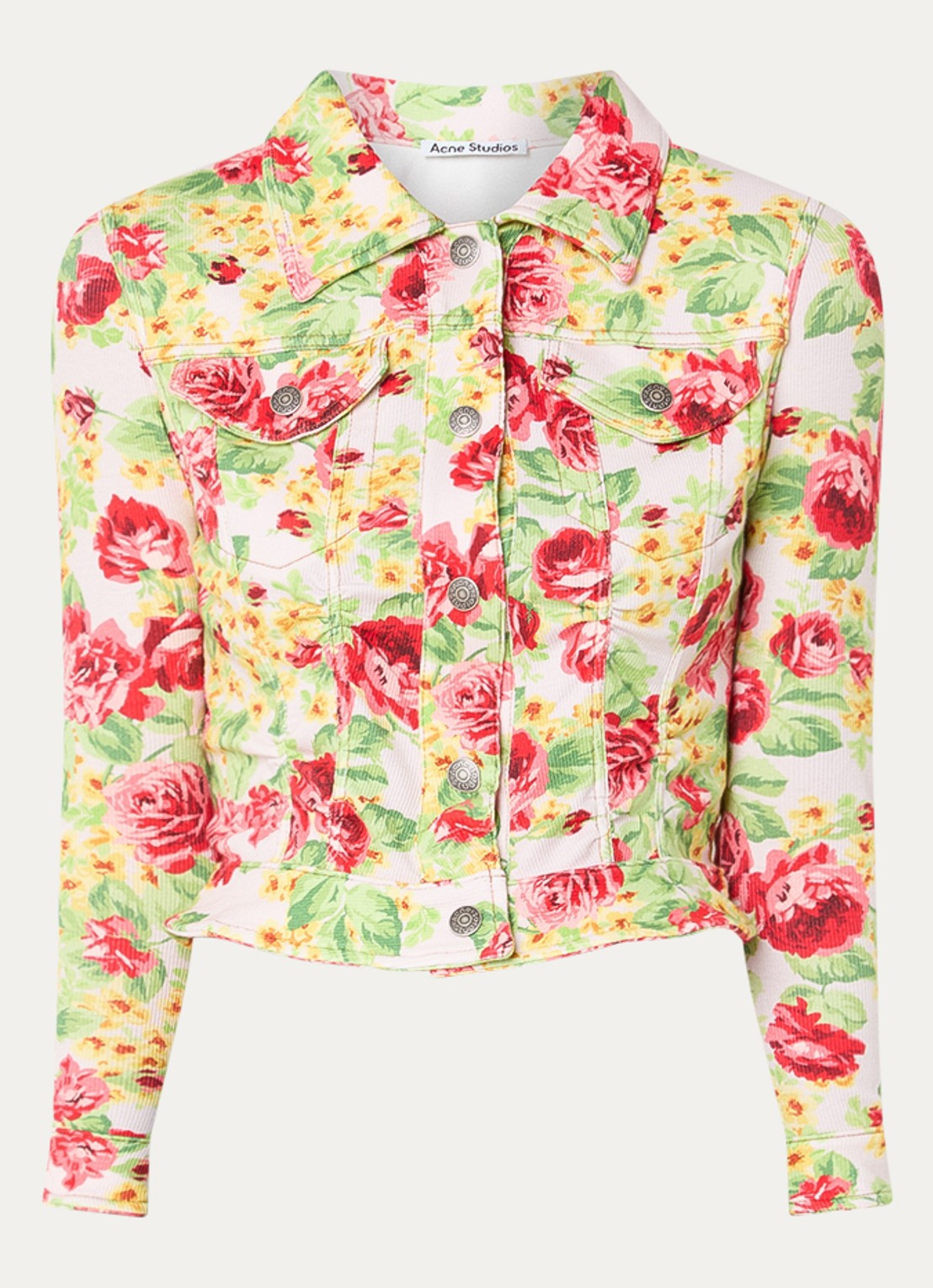 Acne Studios Jack met bloemenprint - voorkant roze