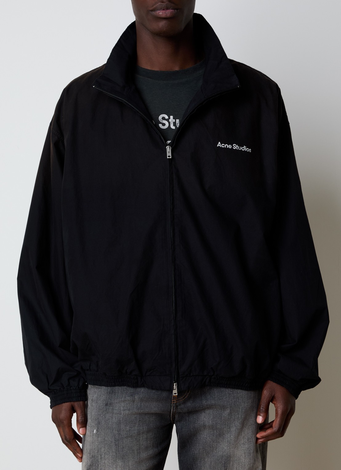 Acne Studios Jack met logo- en backprint - detail 4 zwart