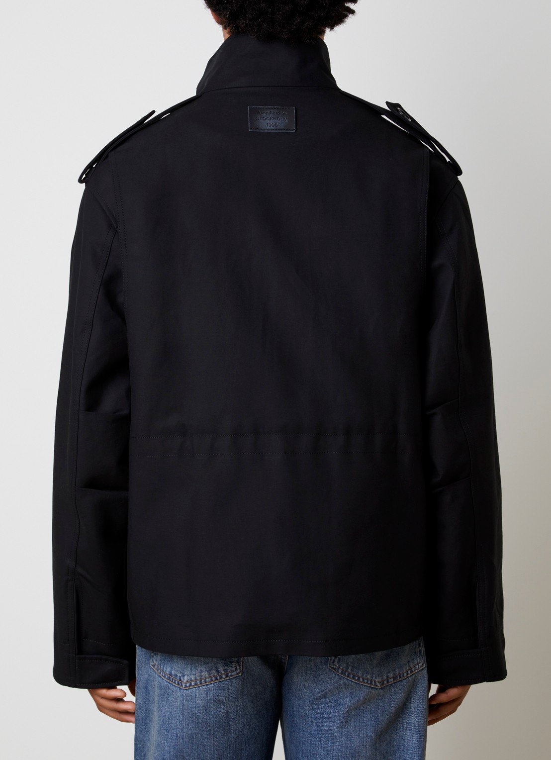 Acne Studios Jack met opstaande kraag - achterkant 6 zwart