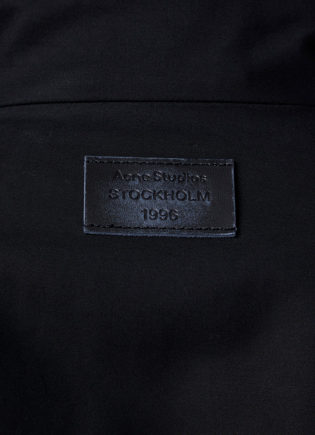 Acne Studios Jack met opstaande kraag - detail 3 zwart