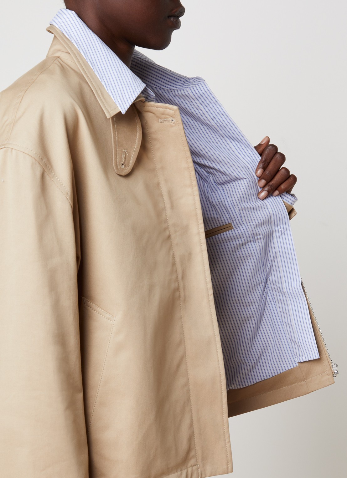 Acne Studios Jack met steekzakken - detail 2 beige