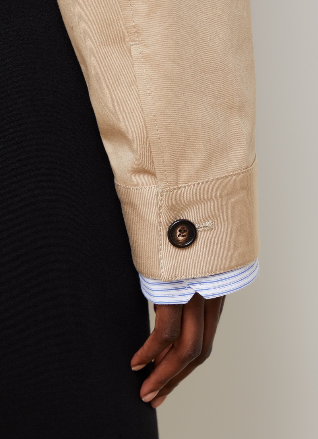 Acne Studios Jack met steekzakken - detail 3 beige
