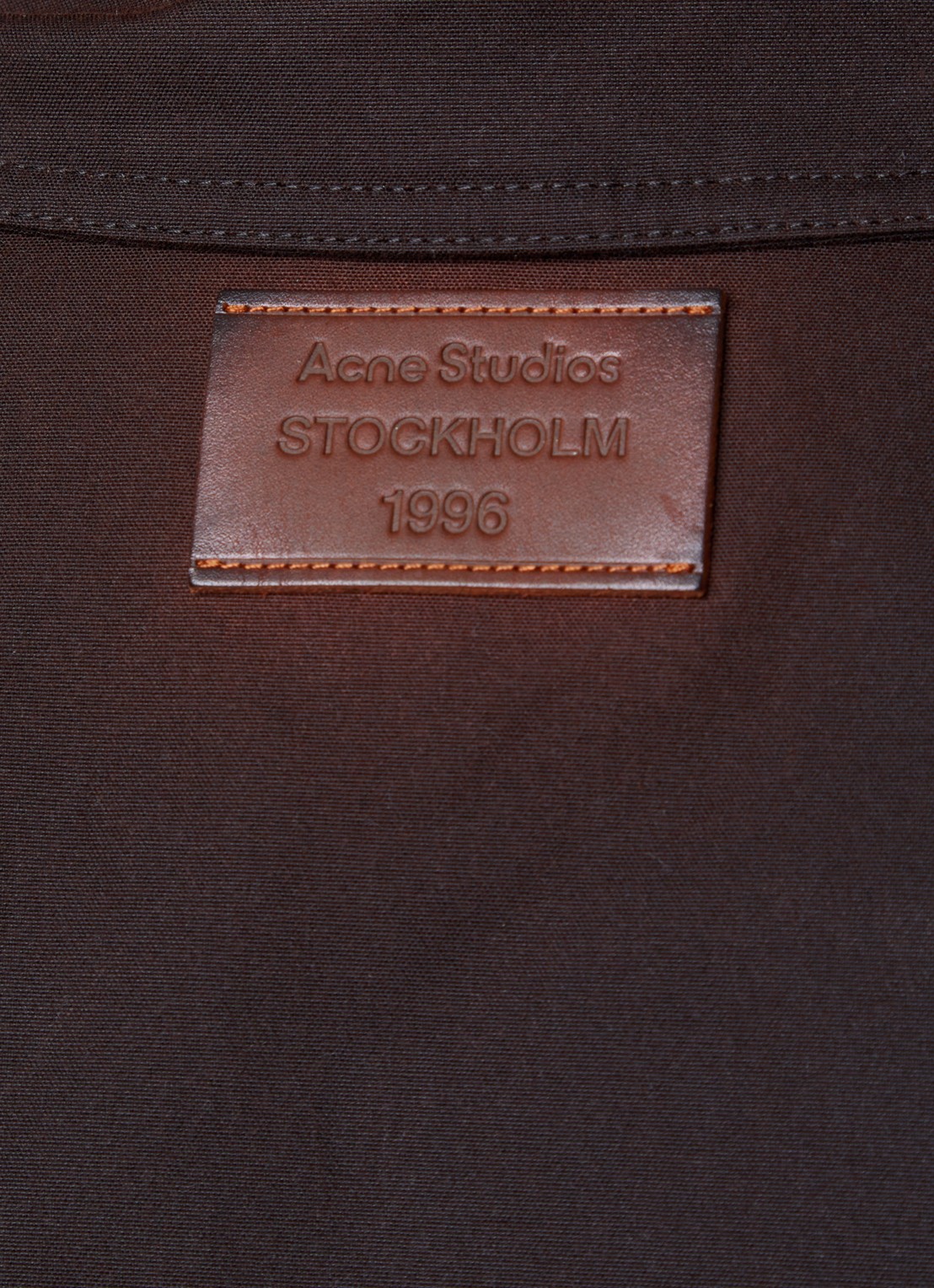 Acne Studios Jack van canvas met donsvulling - detail 3 donkerbruin