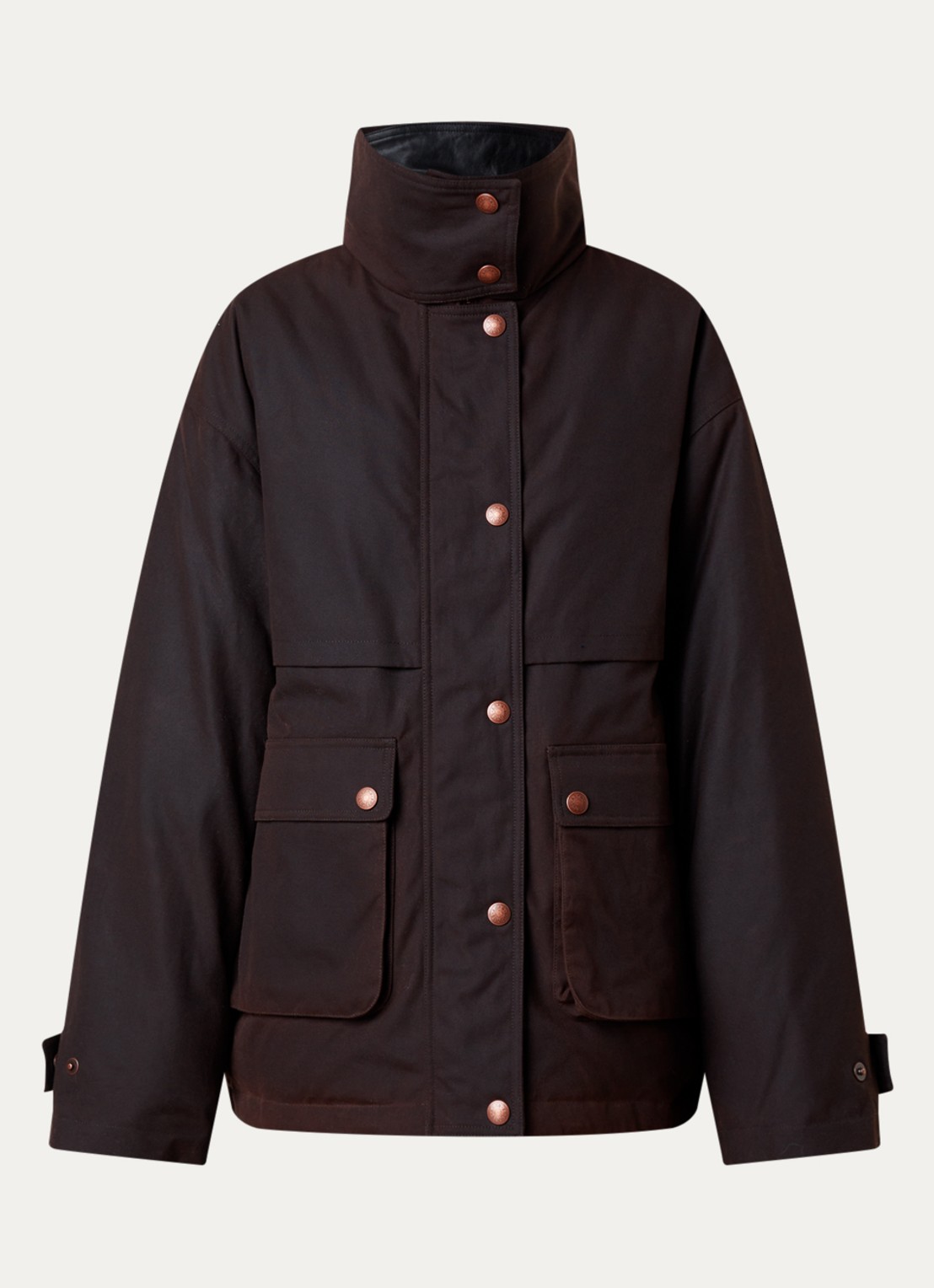 Acne Studios Jack van canvas met donsvulling - voorkant 4 donkerbruin