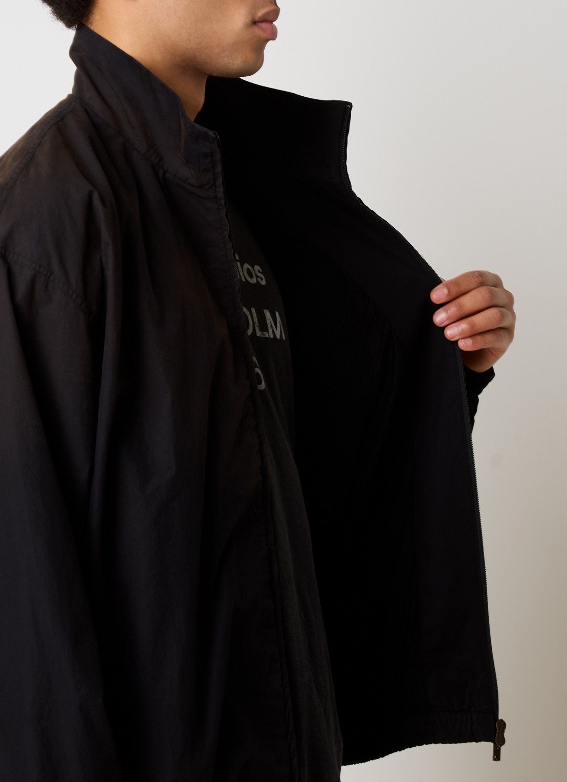 Acne Studios Jack van  katoen met backprint - detail 2 zwart