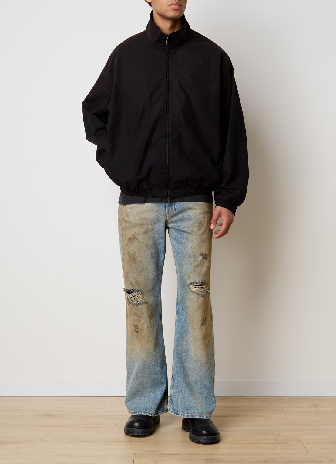 Acne Studios Jack van  katoen met backprint - voorkant 6 zwart