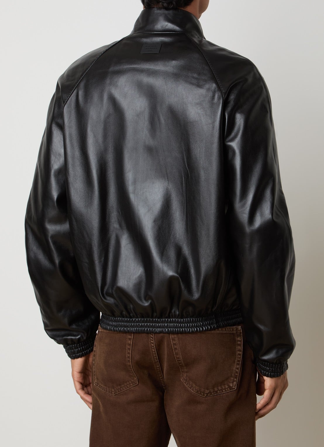 Acne Studios Jack van lamsleer met steekzakken - achterkant zwart