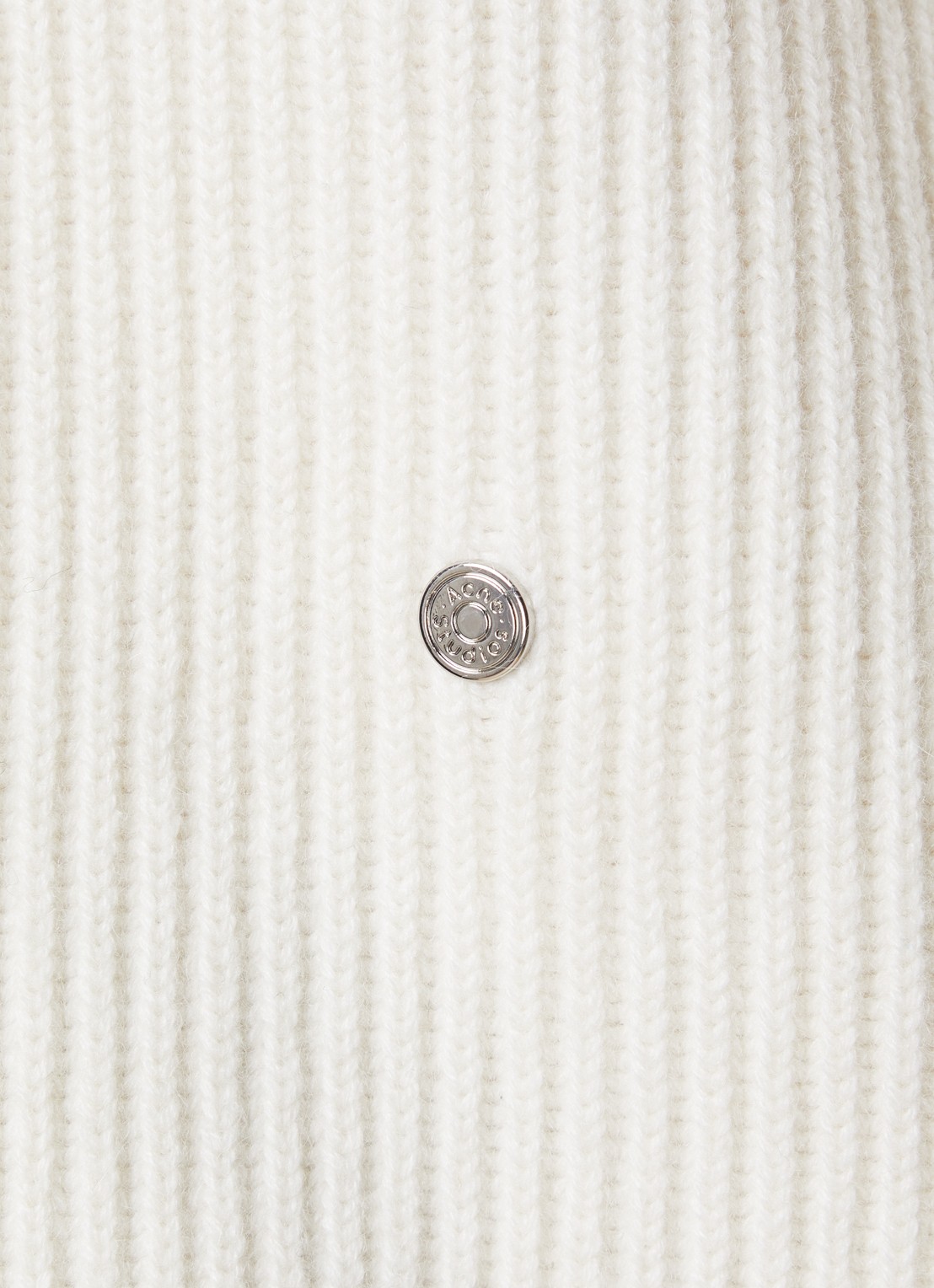Acne Studios Kemna ribgebreide trui van kasjmier - detail 2 gebroken wit