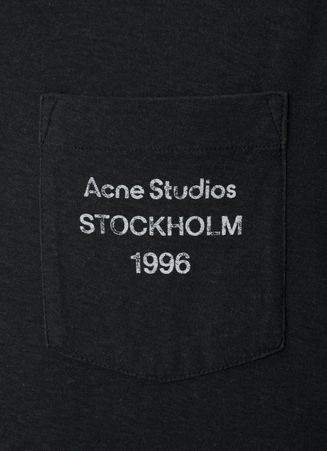 Acne Studios Longsleeve met borstzak en logo - detail 5 zwart