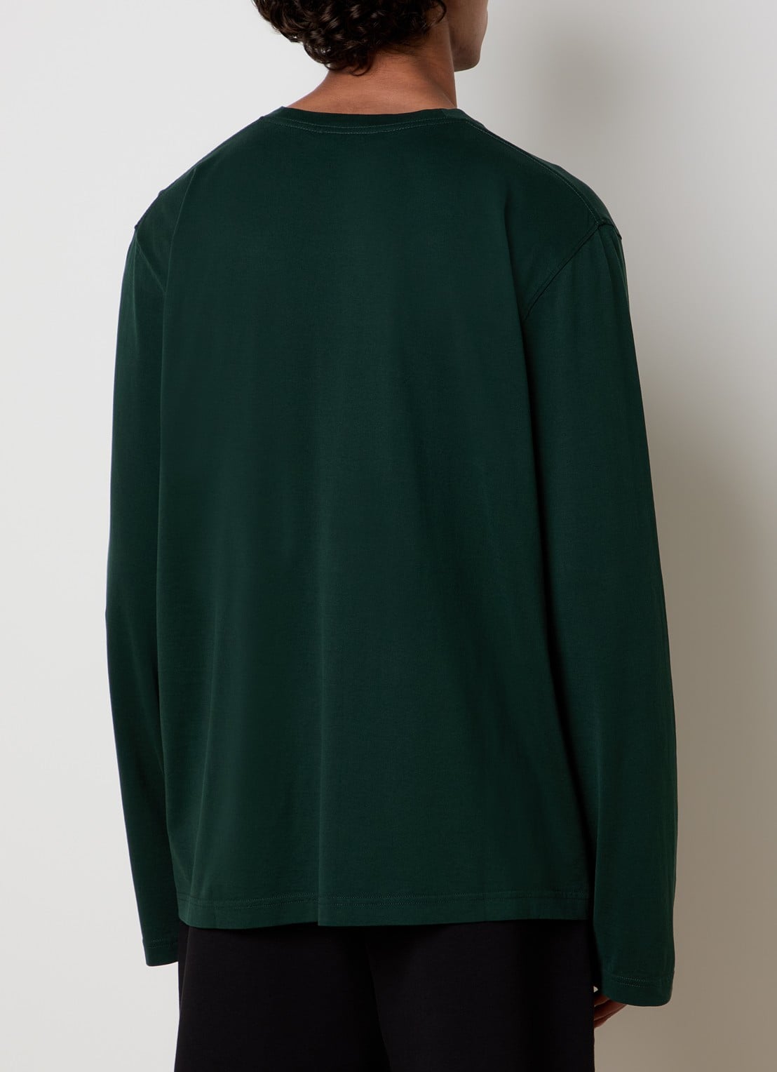 Acne Studios Longsleeve met logo - achterkant 5 donkergroen