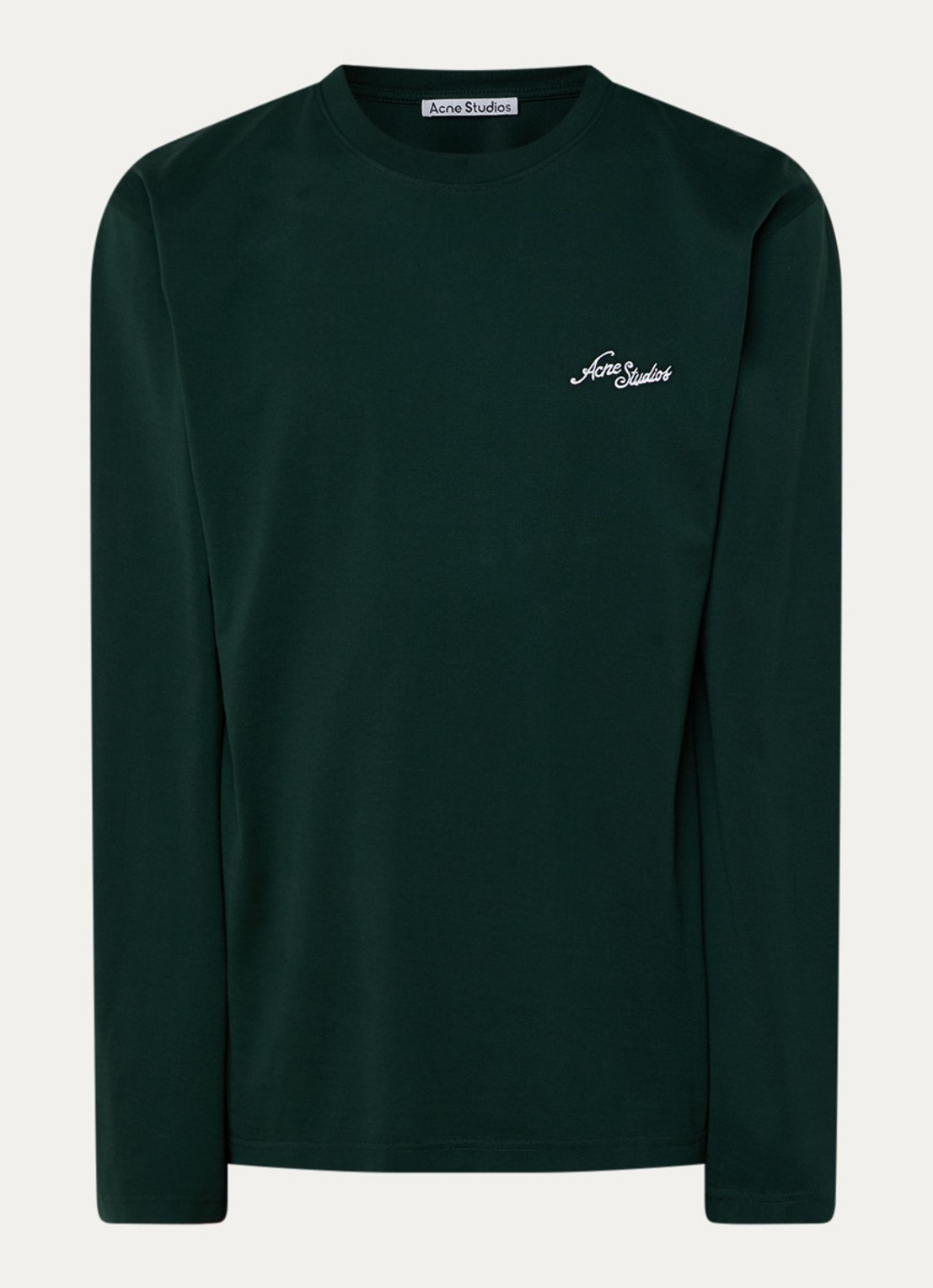 Acne Studios Longsleeve met logo - voorkant donkergroen