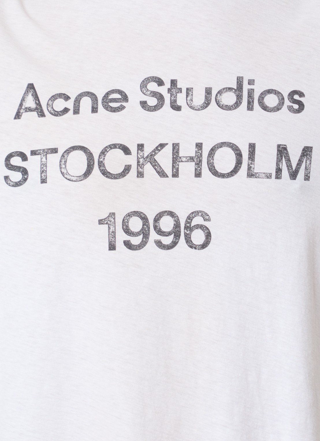 Acne Studios Longsleeve met logoprint en verwassen afwerking - detail 2 gebroken wit