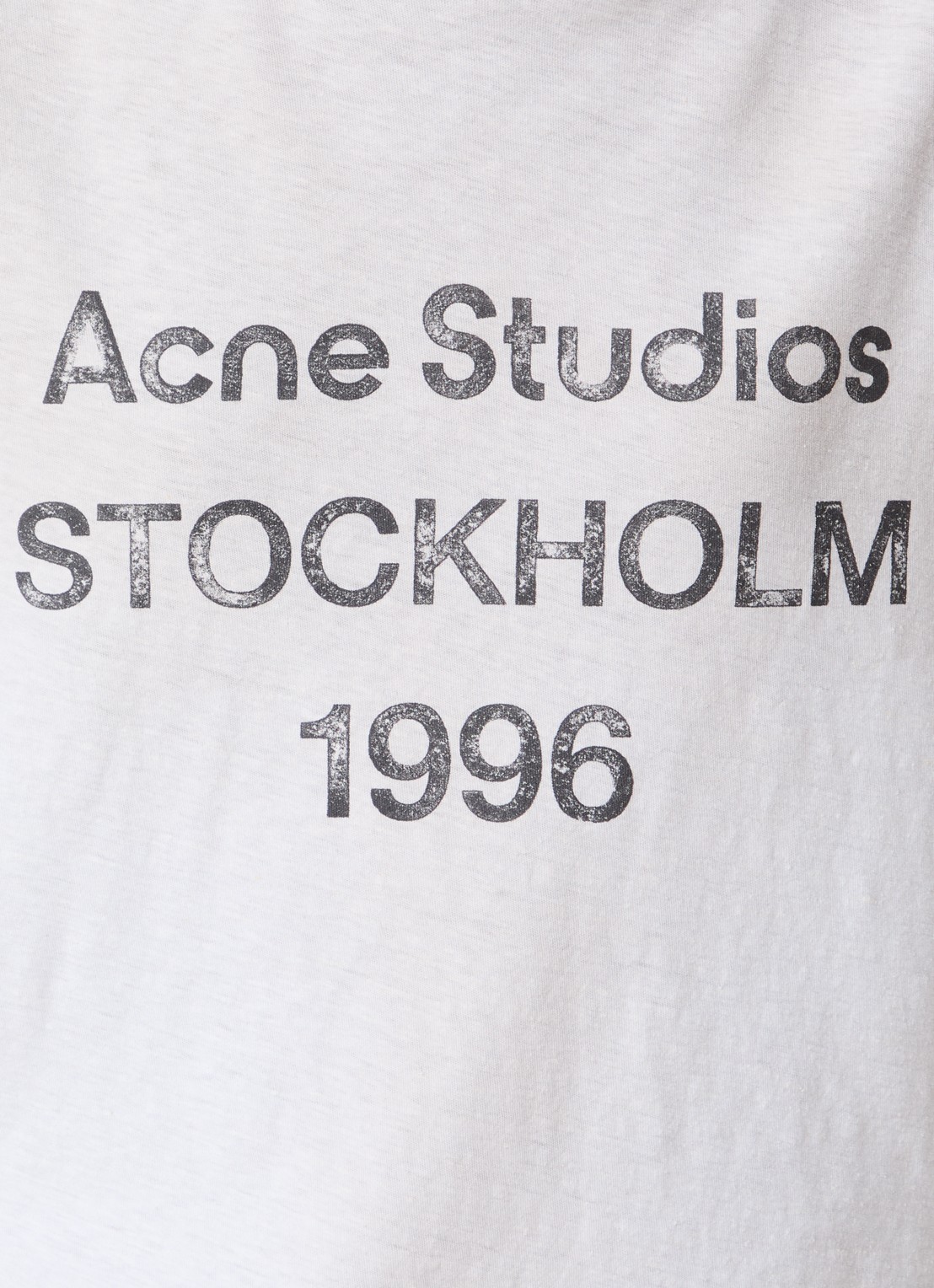 Acne Studios Longsleeve met logoprint en verwassen afwerking - detail 2 gebroken wit