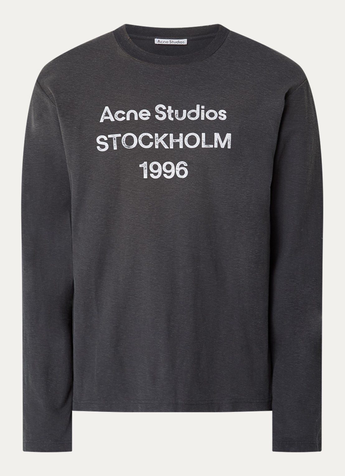 Acne Studios Longsleeve met logoprint - voorkant zwart