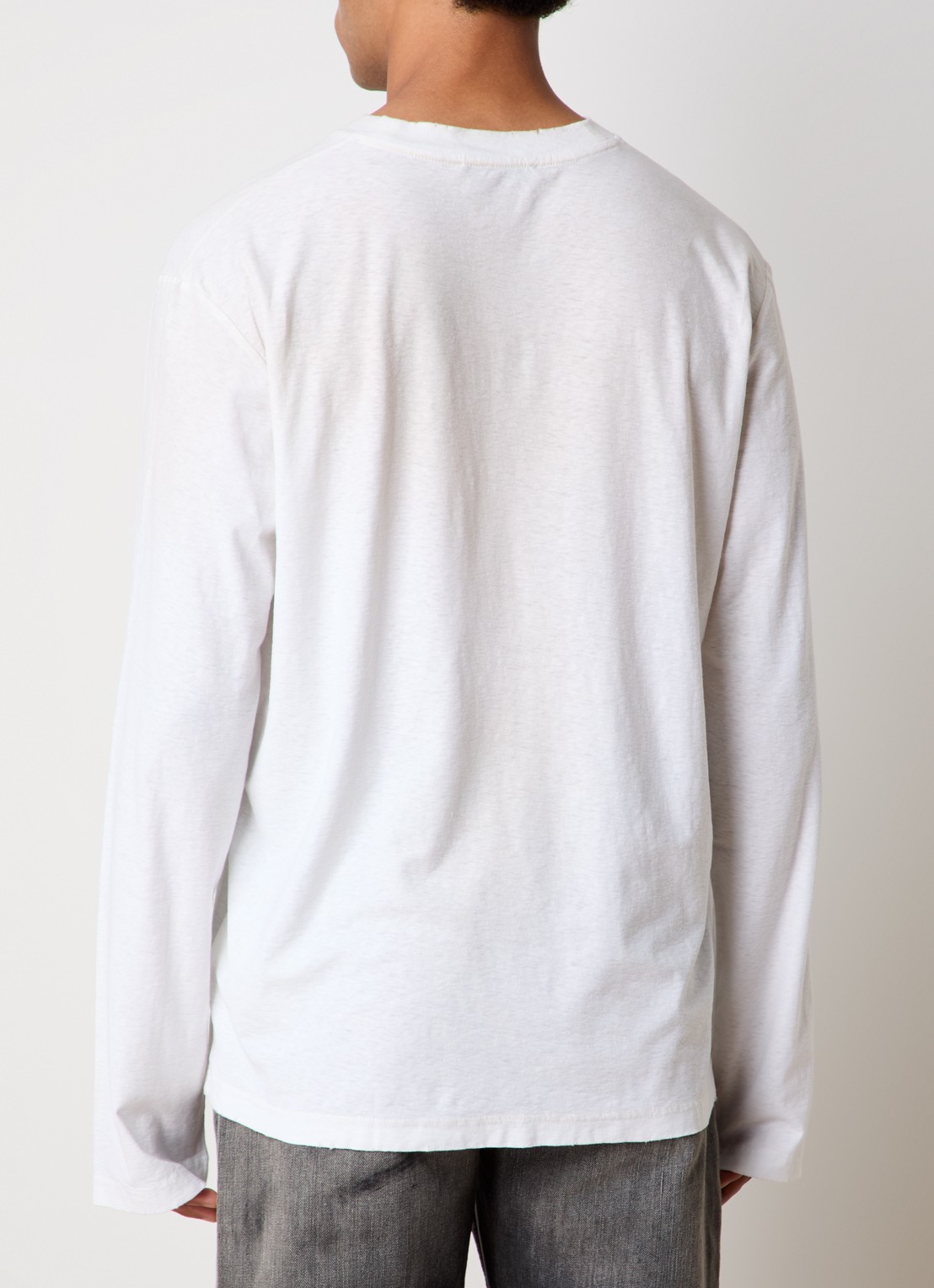 Acne Studios Longsleeve met logoprint - achterkant 5 gebroken wit