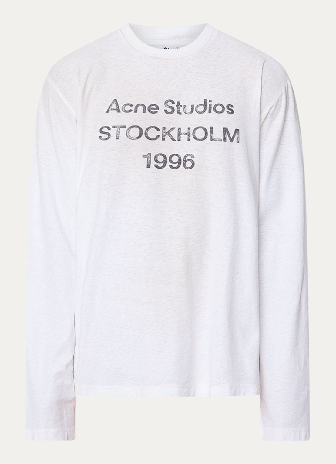 Acne Studios Longsleeve met logoprint - voorkant 3 gebroken wit
