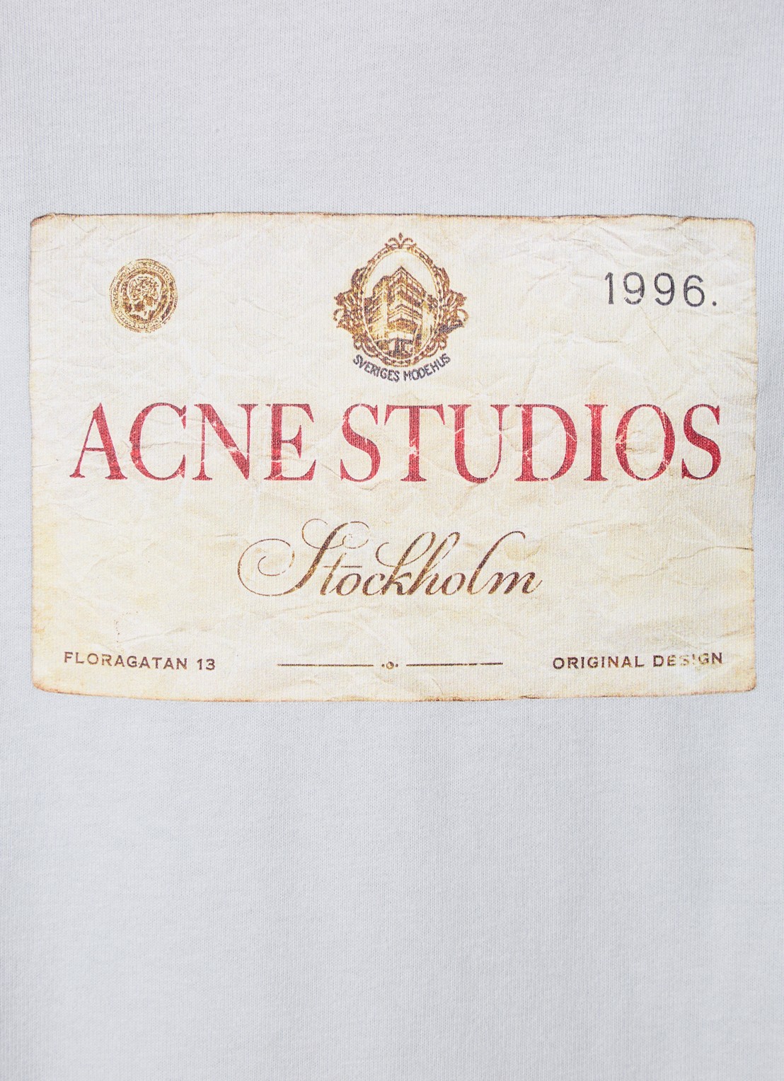 Acne Studios Longsleeve met logoprint - detail 3 lichtgrijs