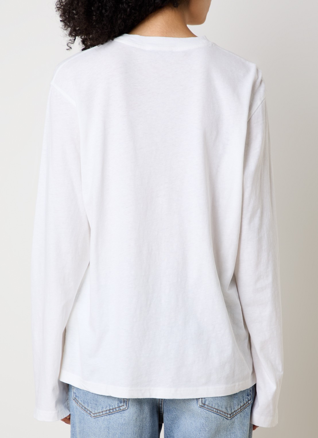 Acne Studios Longsleeve met logoprint - achterkant wit
