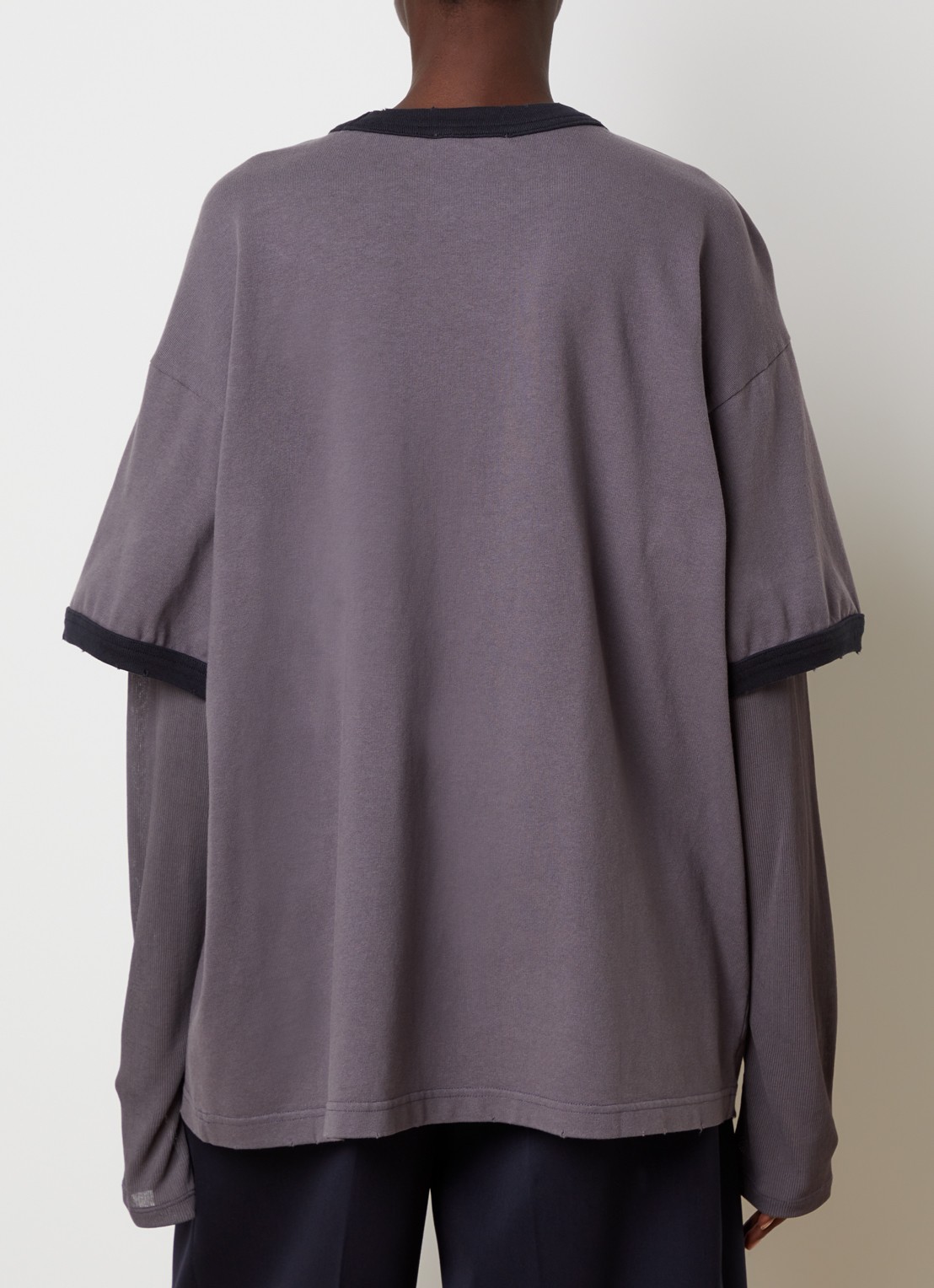 Acne Studios Longsleeve met logoprint - achterkant 5 taupe