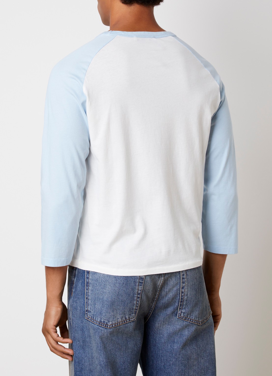Acne Studios Longsleeve met print - achterkant 3 lichtblauw