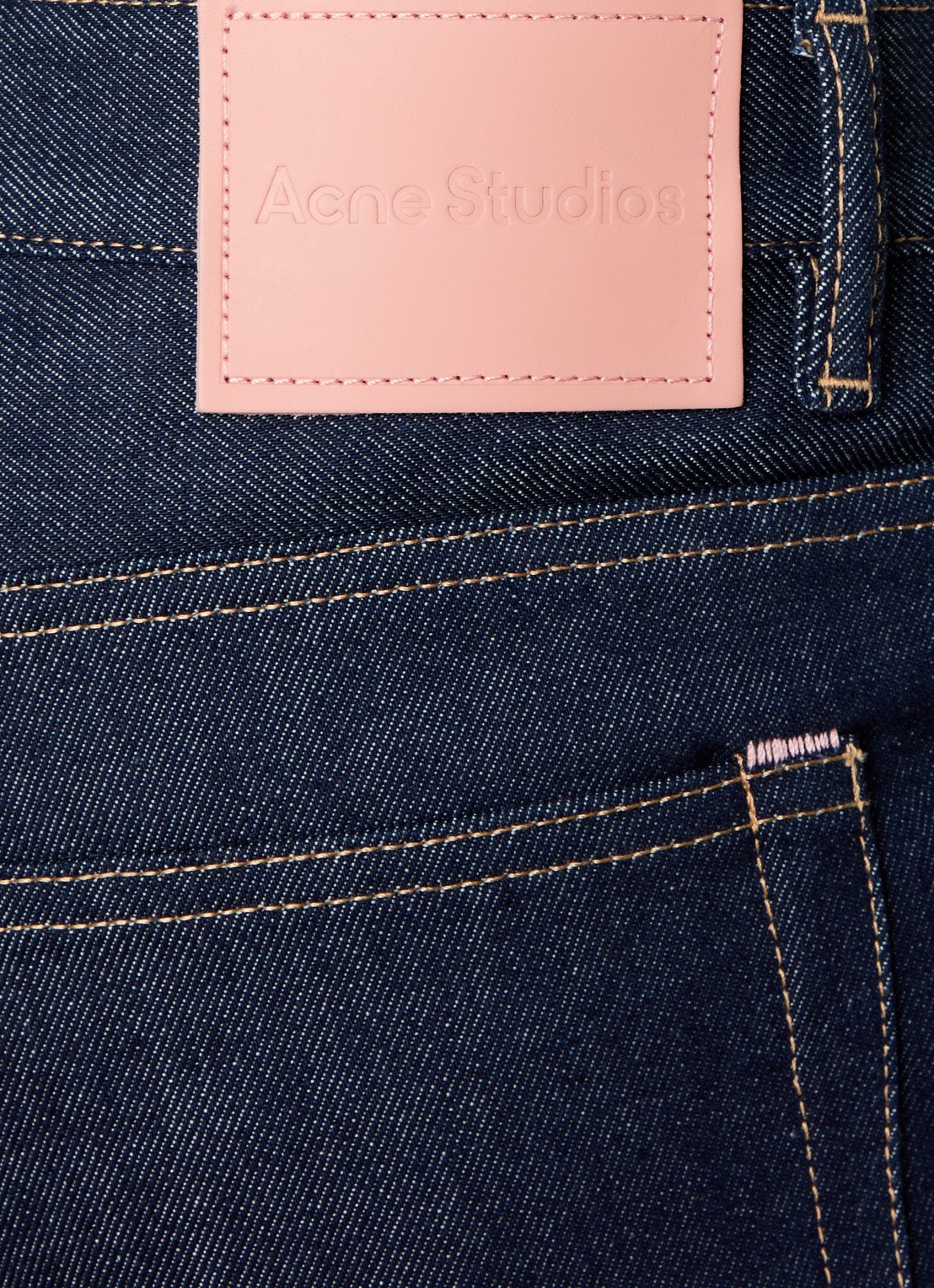 Acne Studios Loose fit jeans met donkere wassing en steekzakken - detail 6 indigo