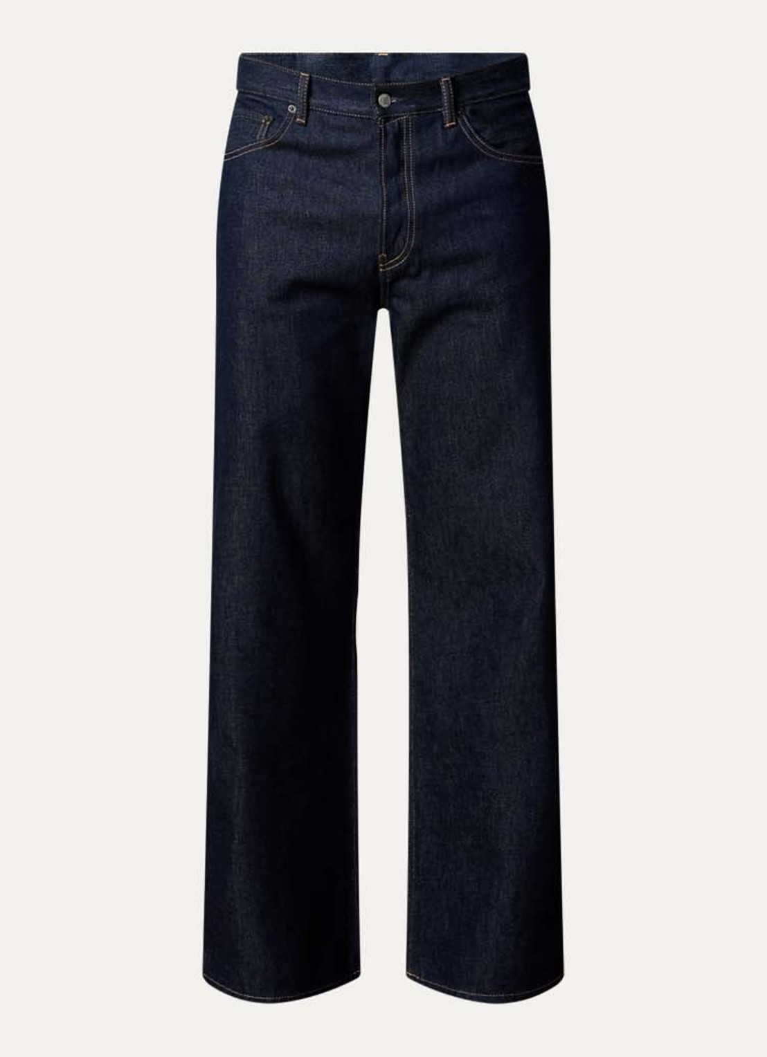 Acne Studios Loose fit jeans met donkere wassing en steekzakken - voorkant 2 indigo