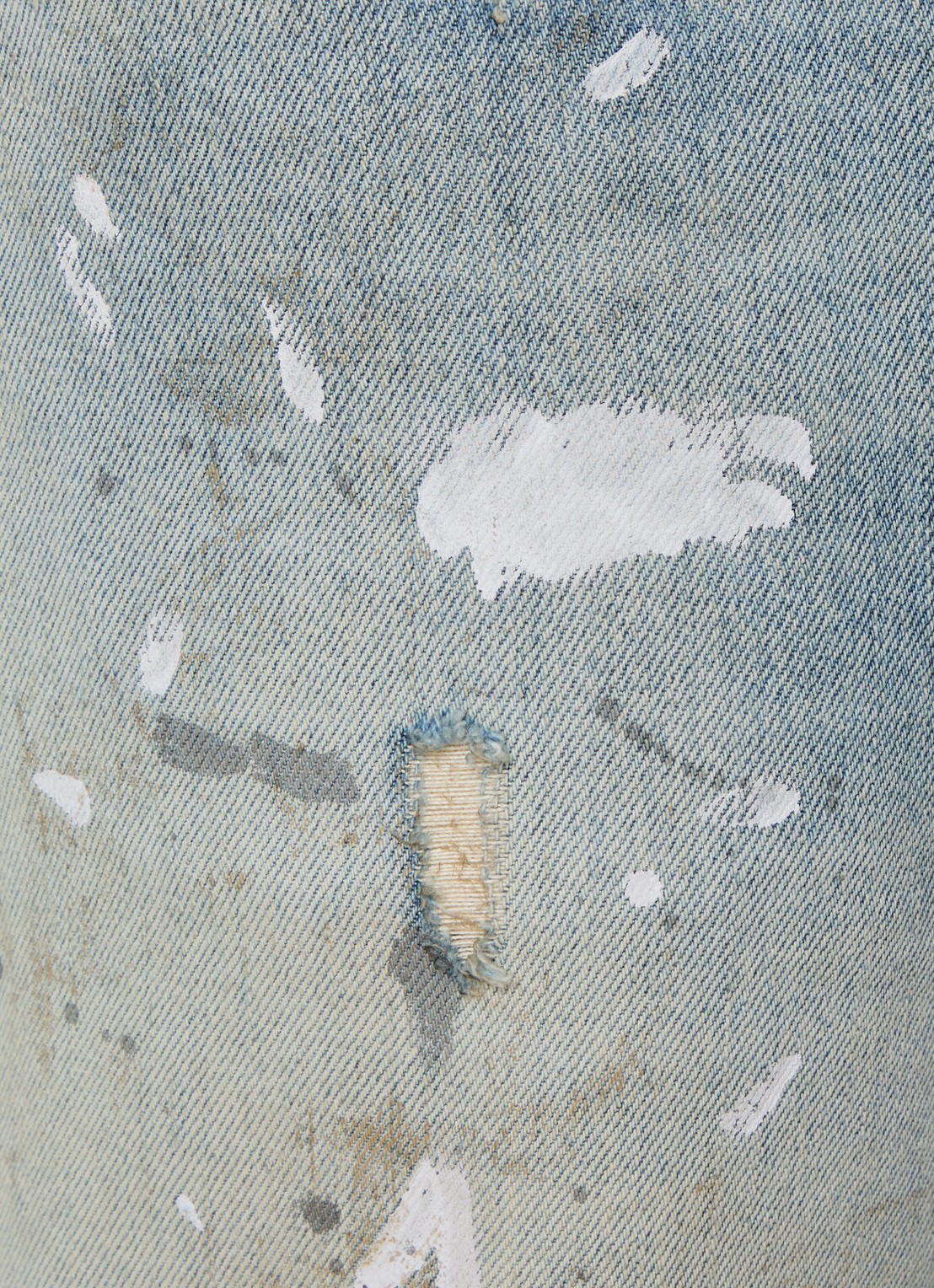 Acne Studios Loose fit jeans  met lichte wassing en verwassen afwerking - detail 4 indigo